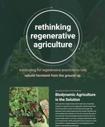 Regenerative Agriculture Landing Page